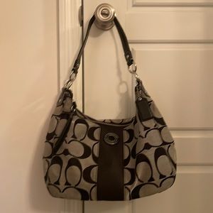 Black and White Coach Handbag